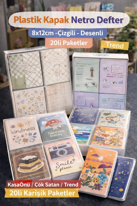 NETRO DEFTER SERİSİ PP KAPAK / 20Lİ STANTLAR